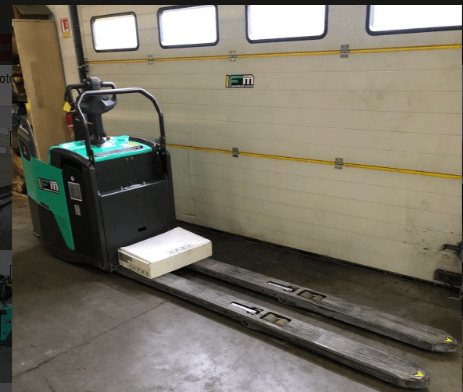 Niederhubwagen Fahrerstand Mitsubishi PBF20N3R Fourches 2400mm - 1