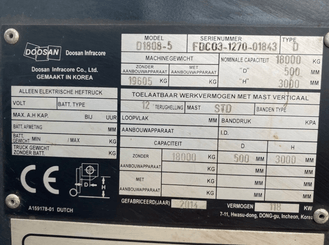 4-Rad Gabelstapler Doosan D1808-S