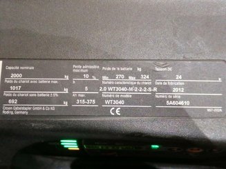 Niederhubwagen Fahrerstand Crown WT3040