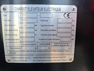 3-Rad Gabelstapler Hangcha X3W10-I (CPDS10-XD4-I)