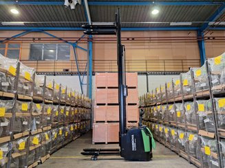 Gabelhochhubwagen mit klappbarer Plattform Hangcha CDD16-AC2S-LI